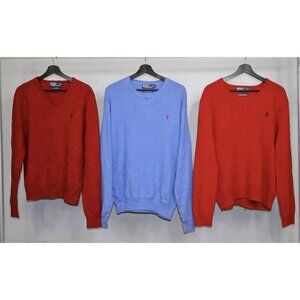 Polo Ralph Lauren Men’s Crewneck Sweater Lot Large (L) Color Variety Cotton Knit